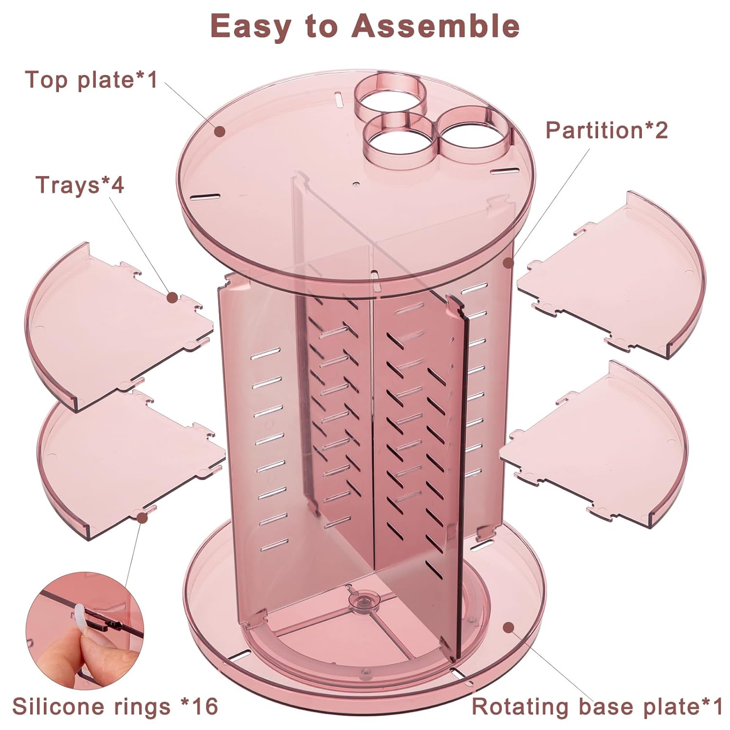 Rotating Makeup Organizer, Adjustable Layers Spinning Organizer, Cosmetic Display Case, Multi-Function Storage Carousel, Makeup Organizer, Makeup Holder, Makeup Stand Rotating Makeup Organizer, Adjustable Layers Spinning Organizer, Cosmetic Display Case, Multi-Function Storage Carousel, Makeup Organizer, Makeup Holder, Makeup Stand